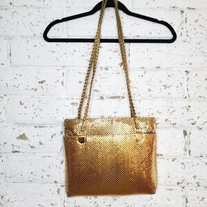 Vintage 80's Y&S Gold Chain Shoulder Bag Womens Purse Y2K 90's Glizy Glam Party